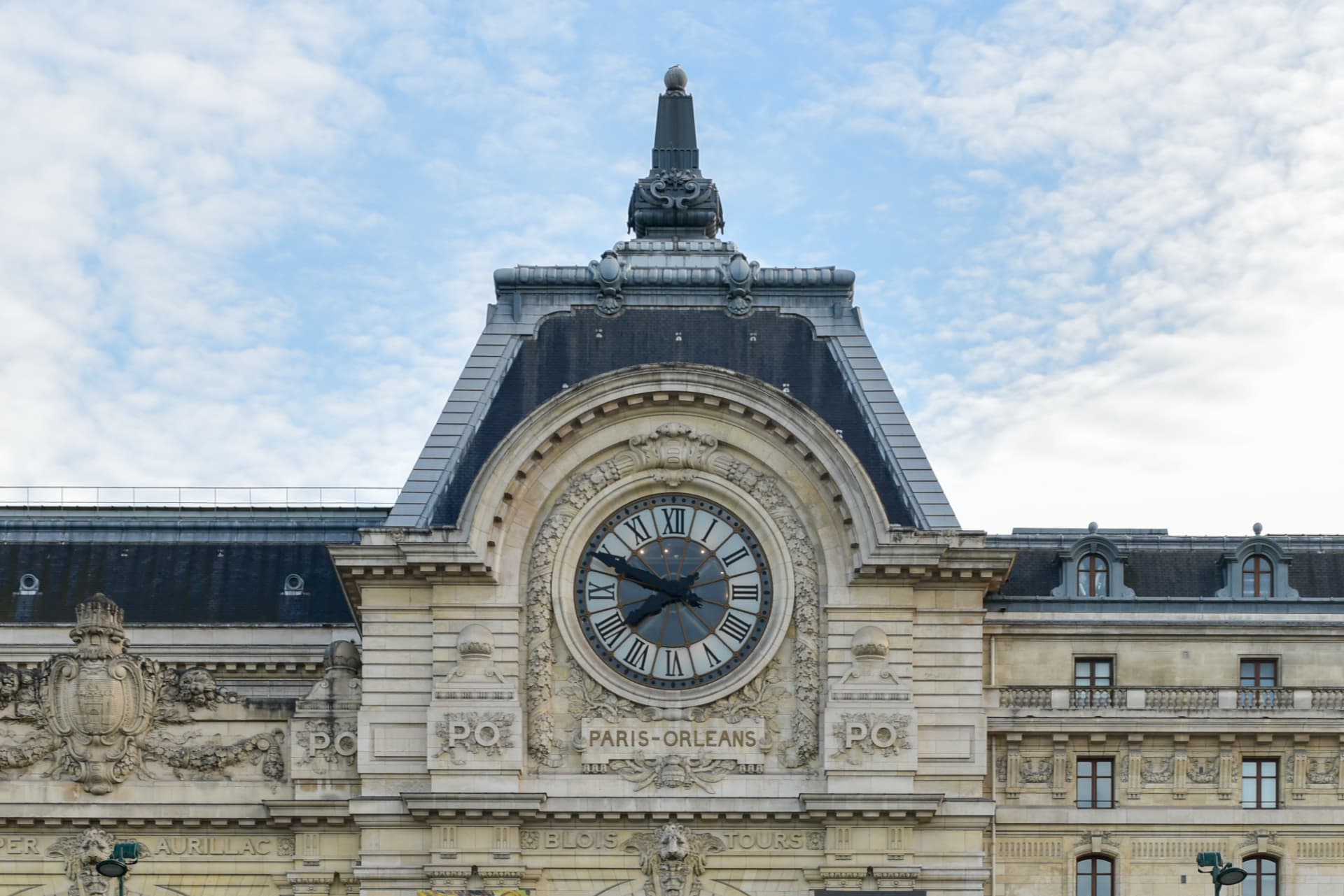 The great clock on the facade of the Musée d'Orsay in Paris