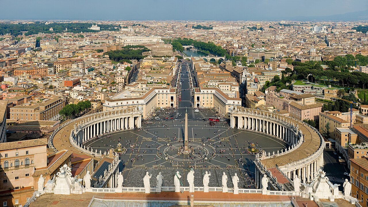 St. Peter's Basilica and Vatican City viewed from across the Tiber, a half-day stop on any 3 or 4 day Rome itinerary