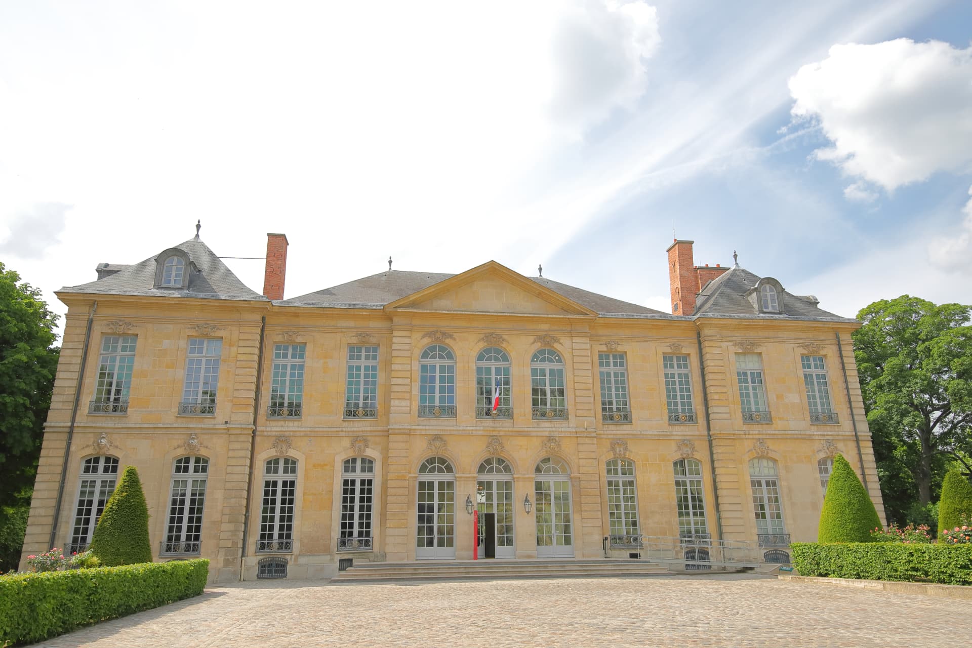 Stone façade of the Hôtel Biron, home to the Musée Rodin in Paris