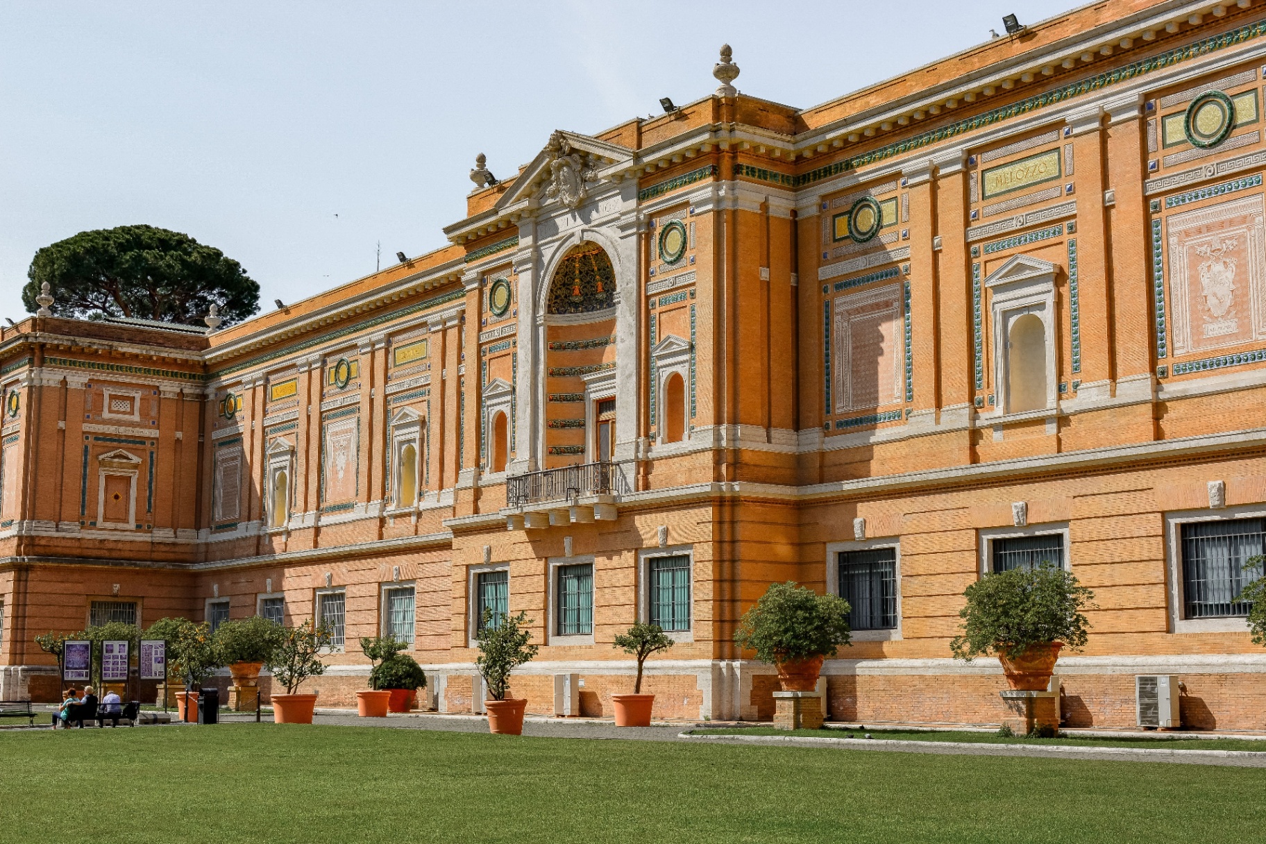 Vatican Museums facade with statues