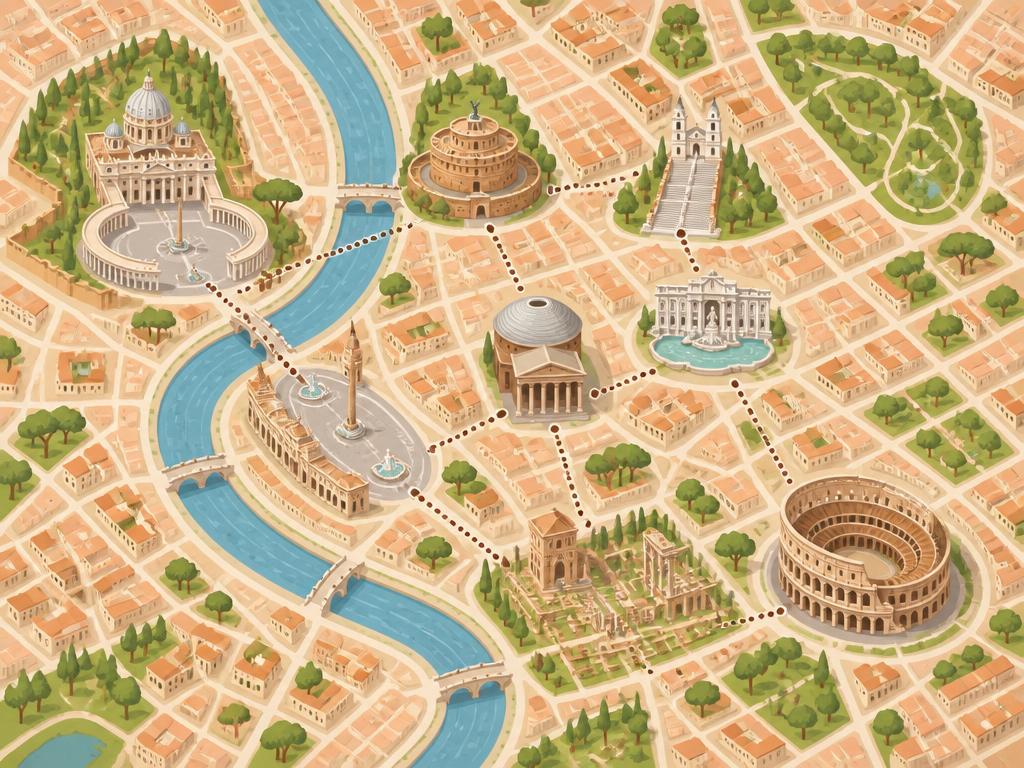 Rome Attractions Map: Best Places in One Easy Map