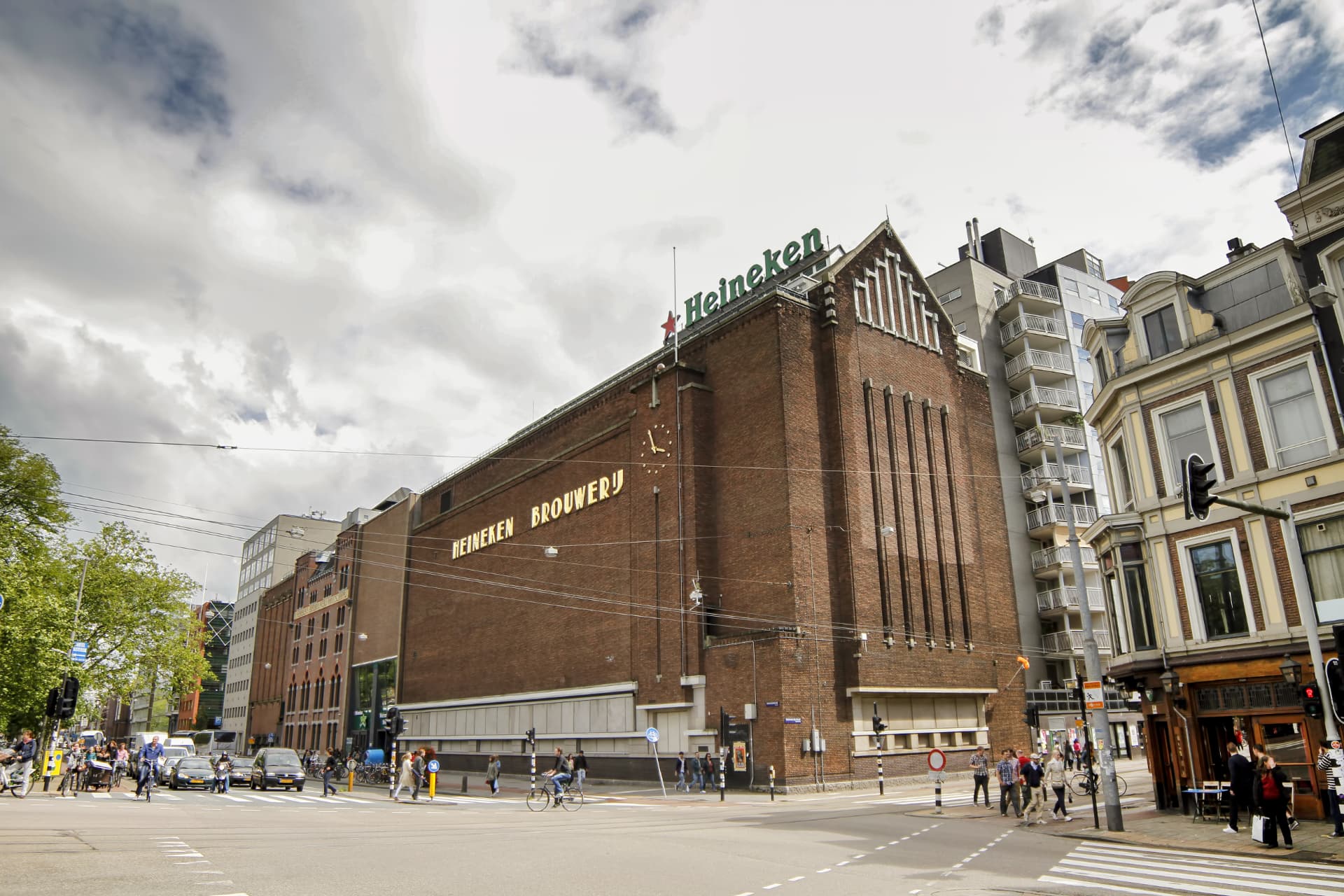 The former Heineken brewery building on Stadhouderskade in Amsterdam, home of the Heineken Experience