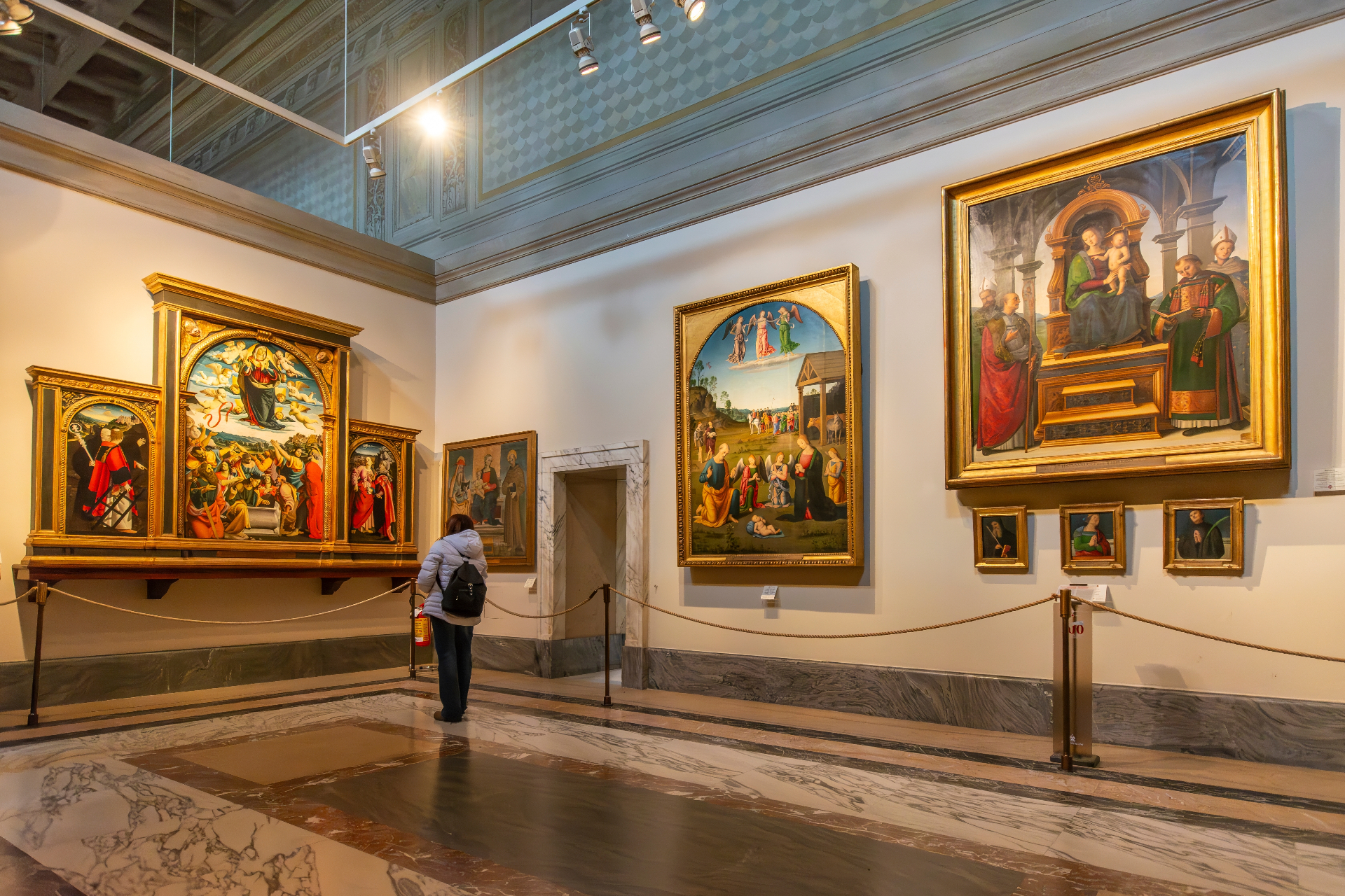 Paintings hanging in the Vatican Pinacoteca