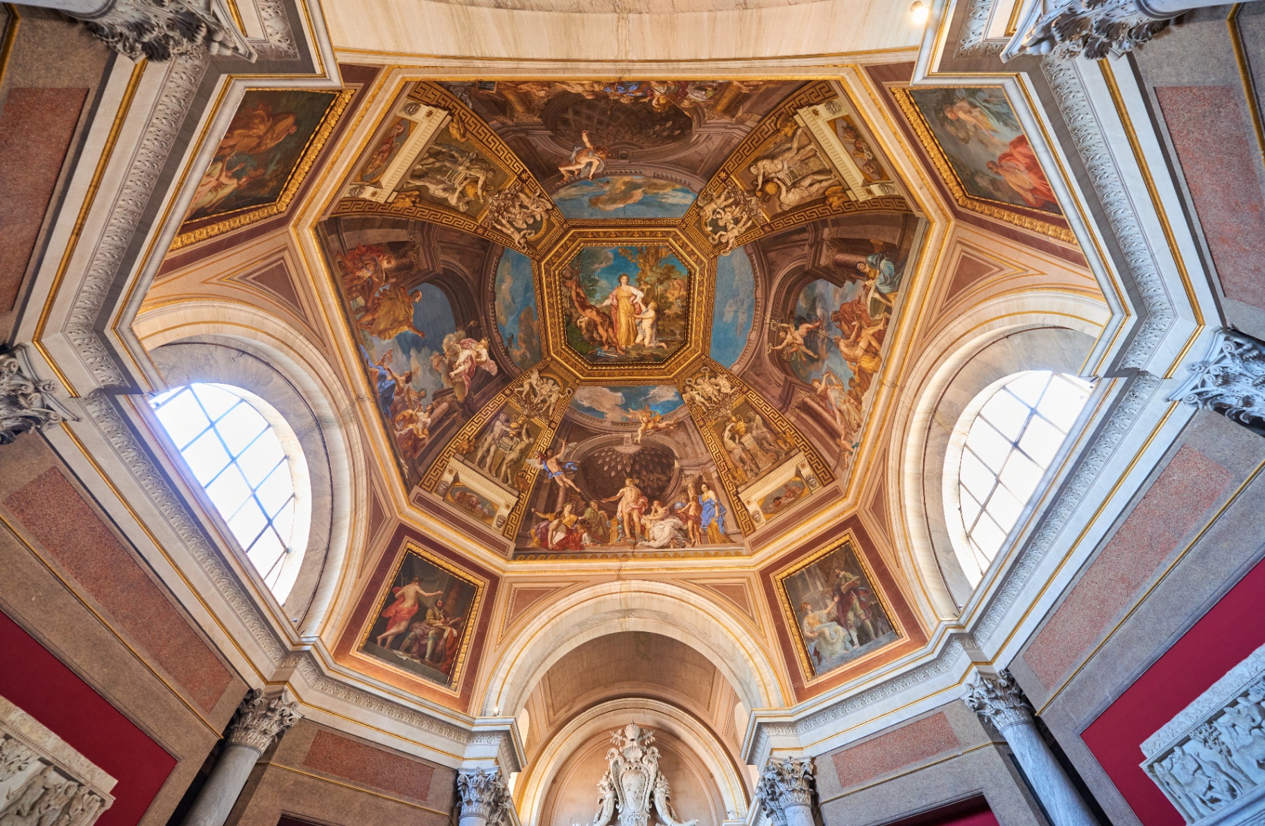 Frescoed ceiling in the Sala delle Muse near the Borgia Apartments