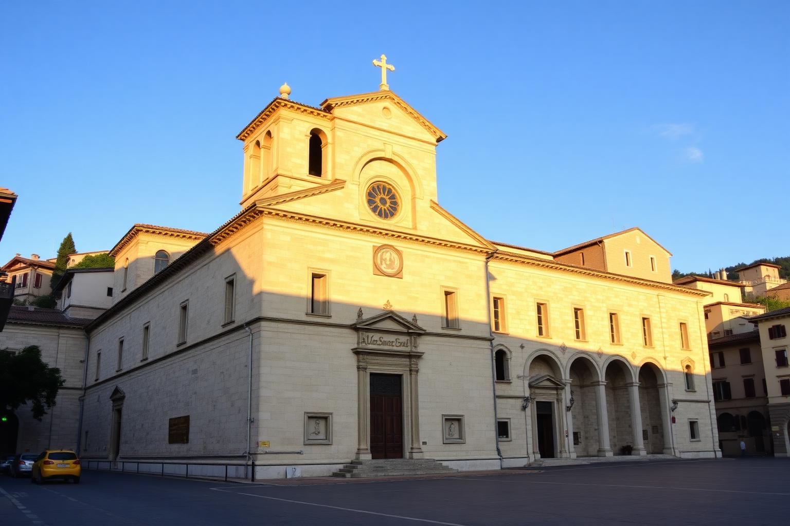 Cathedral of Anagni 2026 — 11th-century Romanesque Cattedrale di Santa Maria Annunziata in the medieval papal hill-town of Anagni in Lazio, Italy, with pale stone façade, rose window, bell tower, blind arcades and the cathedral museum housing the famous crypt of San Magno called the Sistine Chapel of the Middle Ages