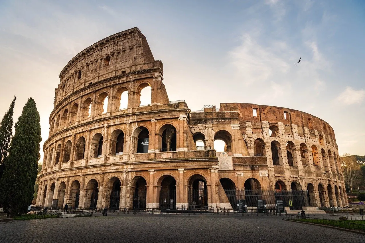 Ancient Rome map — Colosseum, Roman Forum and Palatine Hill