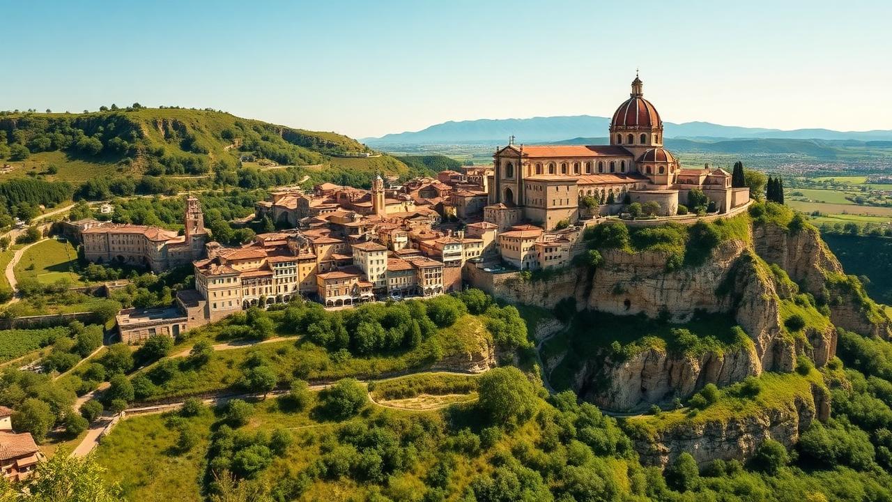 Orvieto hill town and cathedral in Umbria