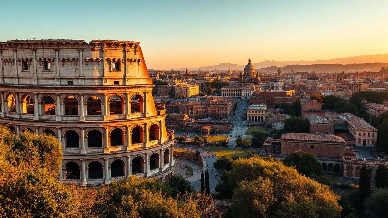 Map of Rome attractions grouped into walking clusters