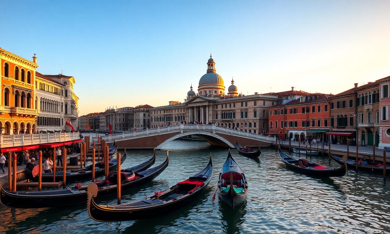 Venice canals and historic buildings
