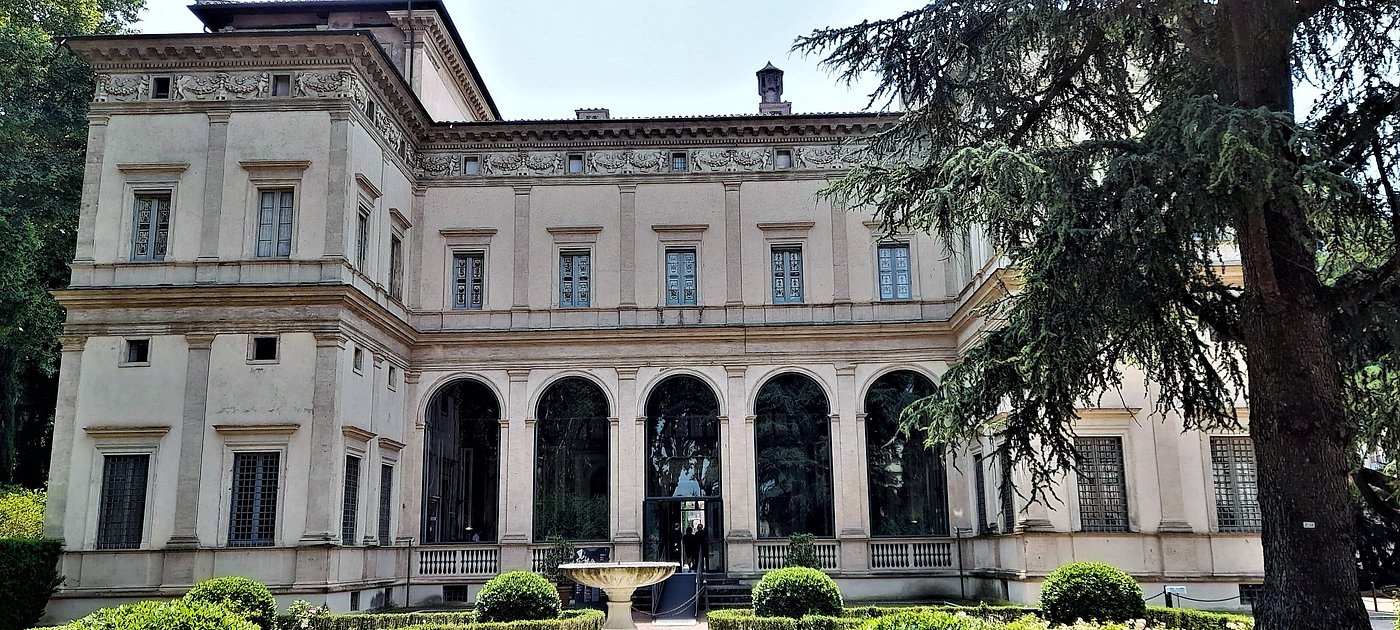 Villa Farnesina Trastevere Rome 2026 — Renaissance suburban villa decorated with Raphael's Triumph of Galatea and Loggia of Cupid and Psyche, Baldassare Peruzzi's Sala delle Prospettive and Sodoma's Wedding of Alexander and Roxane, built 1506-1510 for the papal banker Agostino Chigi